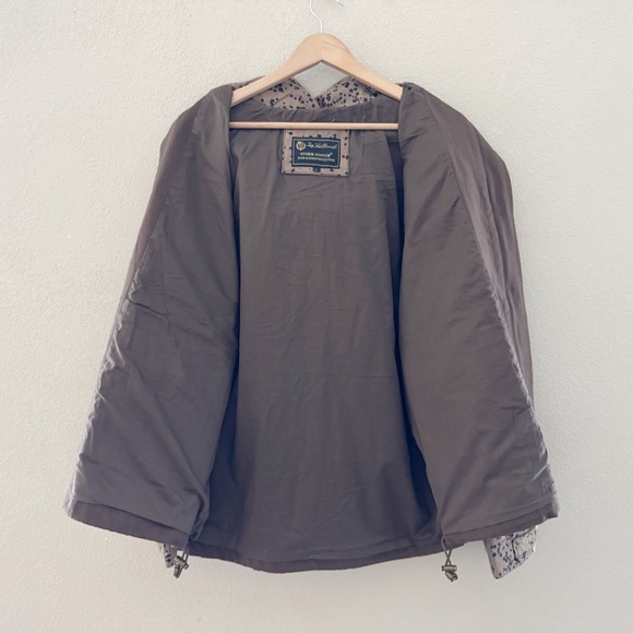 Loro Piana Storm System Jacket Mens Large Brown Cotton Leather Splatter Camo New - Picture 12 of 15